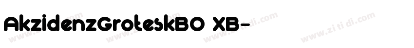 AkzidenzGroteskBO XB字体转换